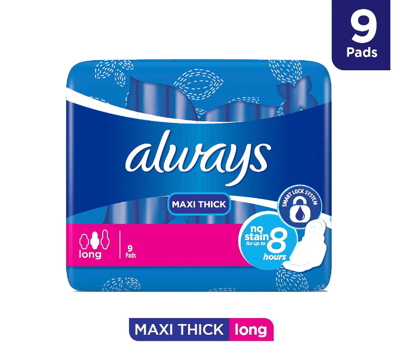 Anytime Maxi Thick Sanitary Pads 9Pcs